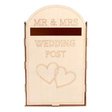 ALEOHALTER Wedding Post Box Wooden Gift Card Mailbox Rustic Wedding Gift Card