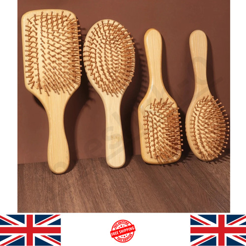 Natural bamboo wooden hair - wooden,