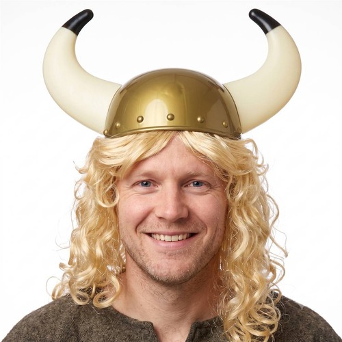 Gold viking helmet blonde - gold,