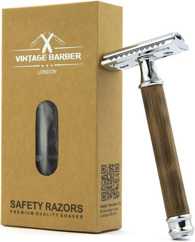 Bamboo safety razor - bamboo, double