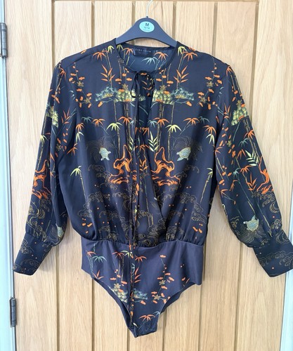 Zara oriental print bodysuit - print,