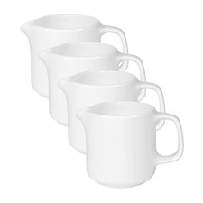 4 x Small 120ml Cream Milk Jugs White Porcelain Dining Table Serve Kitchen Cafe
