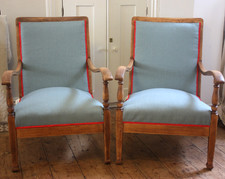 Pair of vintage Edwardian oak