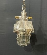 Salvaged Aluminium Hanging / pendant light Polished Marine