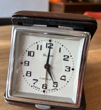 Vintage Slava USSR Travel Alarm Clock 11 Jewels Mechanical 1960s NON WORKING*