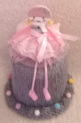 Knitted toilet roll - roll, cover-grey