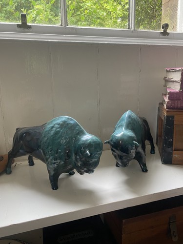 Blue mountain pottery buffalo - pottery,