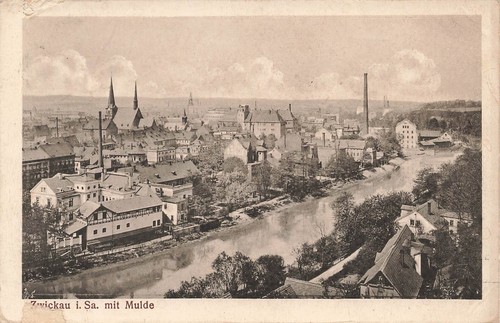Postcard zwickau city - zwickau,