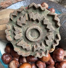 Vintage Wood Handcarved Block