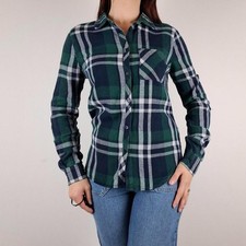Womens Green and Navy Checked