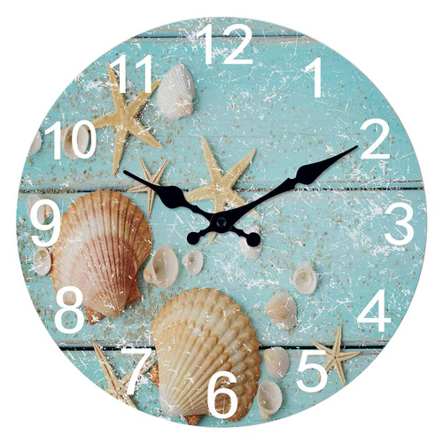 Shells starfish wall clock - &,