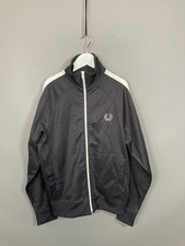 FRED PERRY FULL ZIP Track Top - Youth Large - Black - Great Condition - Boy’s