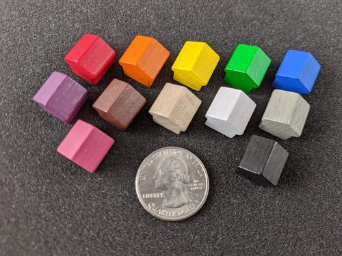 Wooden monopoly houses - monopoly,