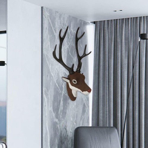 Wall mount faux deer head - faux,
