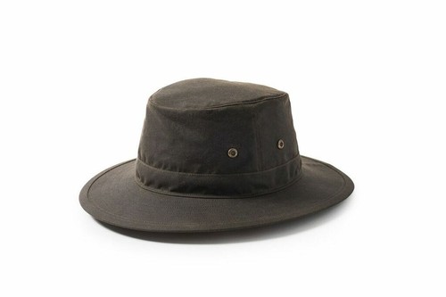 Waxed cotton traveller hat - waxed,