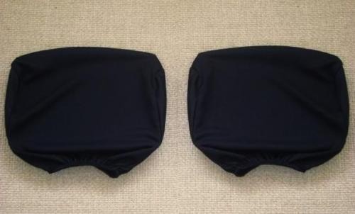 Black headrest covers for - 2x,