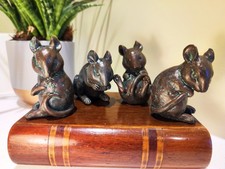 Set of 4 Resin Mice Ornaments