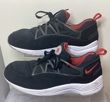 Nike Air Huarache Light Sneakers Black Red Color Tennis Shoes Size: UK 11/EU 46
