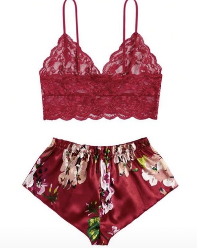 Floral lace bralette - lace,