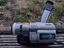 SONY DCR-TRV110E Hi8 Tape Camcorder Handycam 8mm cassettes x 9,converter 2 digit