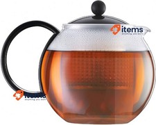 BODUM 1844-01 ASSAM Tea Maker (Plastic Strainer Plastic Lid, 1.0 L/34 oz) Black