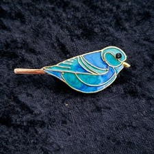 Vintage Style Enamel Bird