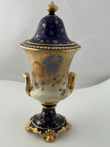 Royal crown derby gilded vase - crown,
