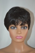 CREAMILY Men's short black Halloween wig cosplay