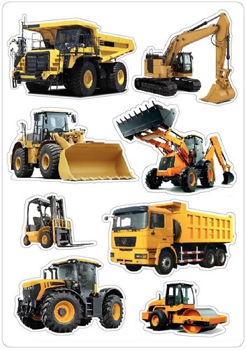 Construction vehicle stickers - vehicle,