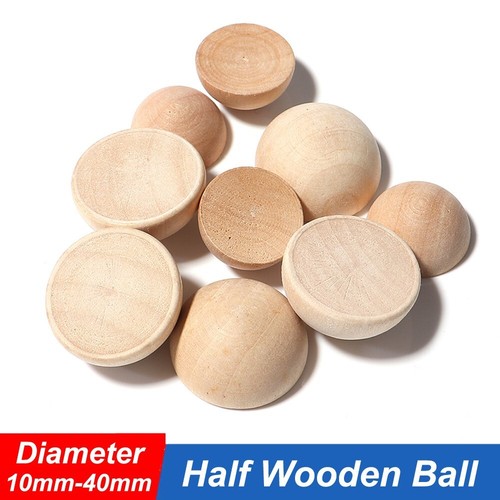 Half wooden ball natural - wooden,