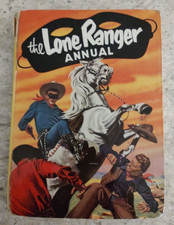 THE LONE RANGER ANNUAL 1957 HARDBACK BOOK . UNCLIPPED. 