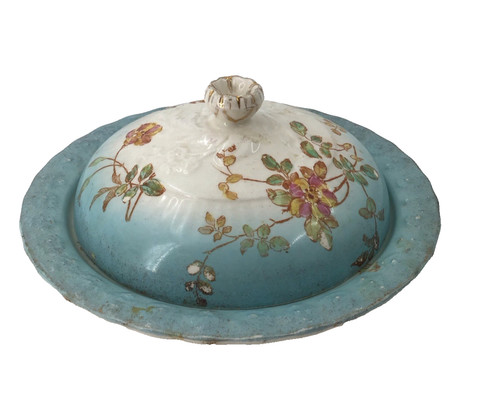 Ceramic small terrine blue - small,