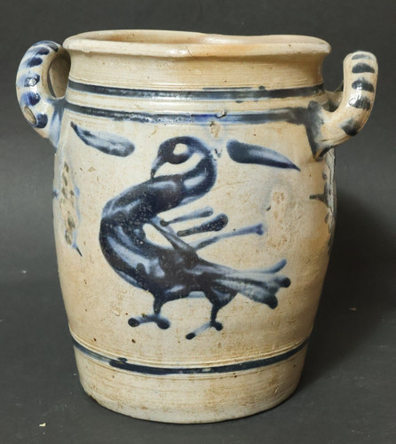 Antique narrow lard pot - antique,