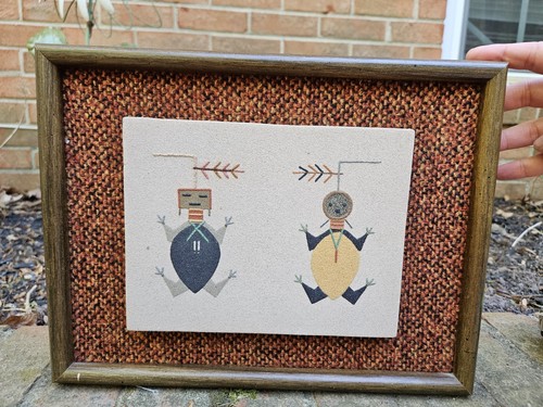 Vtg native american sand art - vtg,