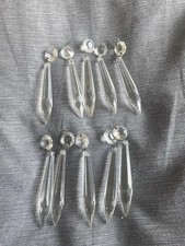 Antique Glass Crystal Lamp Chandelier Parts. 3 Inch Teardrops. Sold Per Teardrop