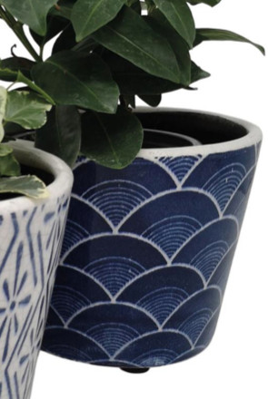 Blue white dutch pots - &,