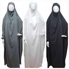 Muslim Robe One Piece Abaya Khimar Kaftan Prayer Dress Jilbab Modest Hijab Abaya