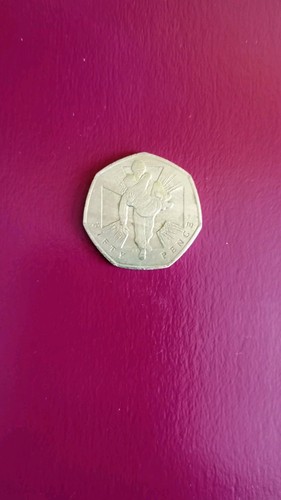 Pence piece depicting the - pence,