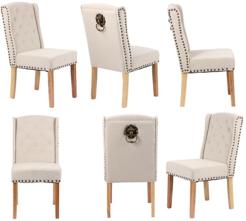 Velvet dining chairs set 6 - set,