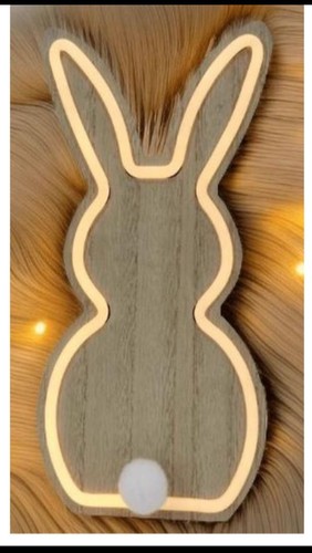 Charming led wooden - wooden, bunny