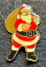 SANTA CLAUSE WITH SACK ENAMEL PIN BADGE