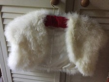 cream ostrich feather shrug 10  12  14  16