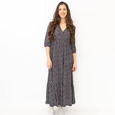 Seasalt Womens Dress Midi Sky Branch Little Seed Blue Cotton Regular Petite Tall
