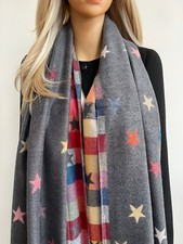 Ladies Gift Grey Star Scarf