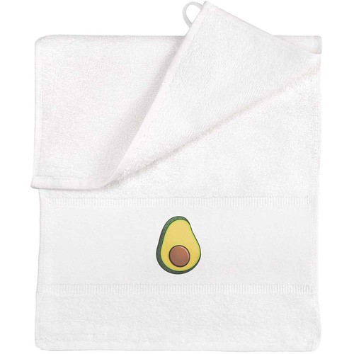Sliced avocado flannel towel - avocado',