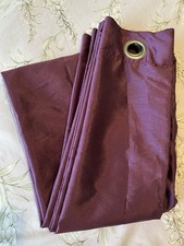 Pair of Purple Faux Silk Sheer