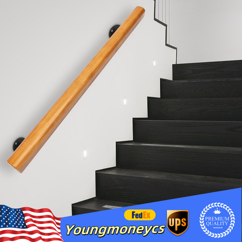 Wood staircase grab wall - grab,