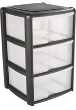 3 Drawer Plastic Storage Tower