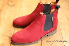 Russell & Bromley Burlington Red Suede Chelsea Boots Shoes UK 7 US 8 EU 41 New