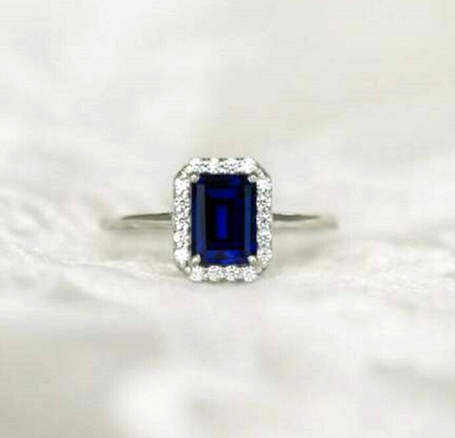 Emerald cut blue - emerald,